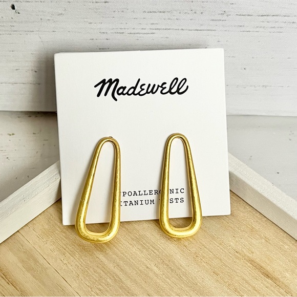 Madewell teardrop front hoop earrings - new - Picture 1 of 4